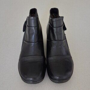 Skechers Parallel Double Trouble Air Cooled Memory Foam Black Ankle Boots Size 8